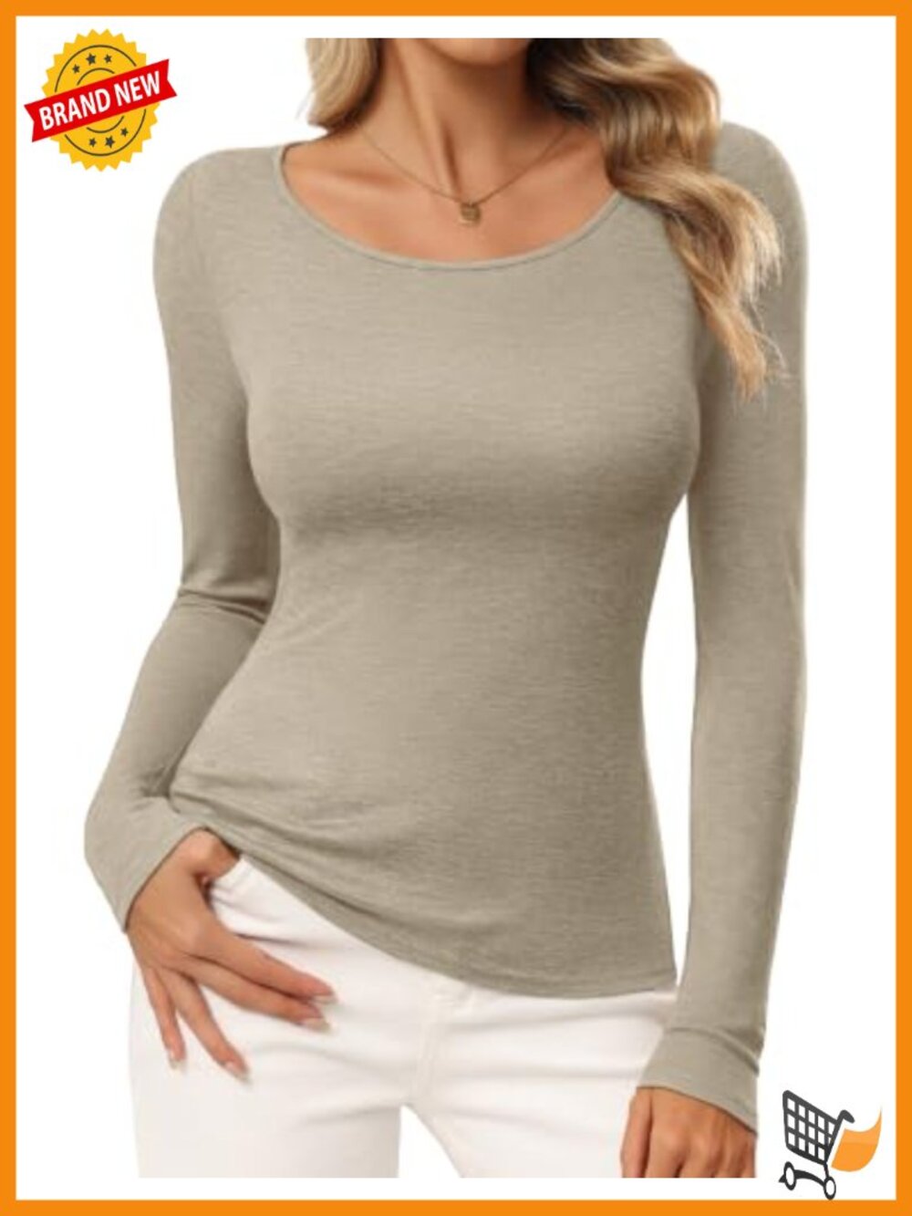 Merino Wool Blend Long Sleeve Lightweight Crew Neck Fitted Shirt